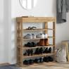 Elegant Artisan Oak Shoe Rack 80x30x98 cm | HipoMarket