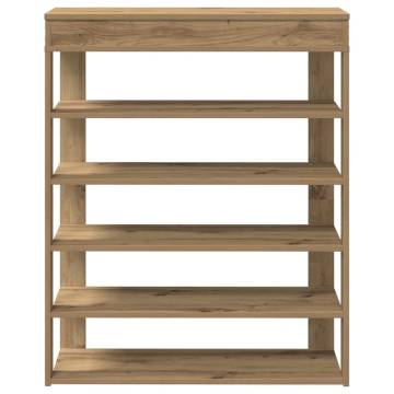 Elegant Artisan Oak Shoe Rack 80x30x98 cm | HipoMarket