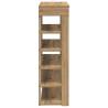 Elegant Artisan Oak Shoe Rack 80x30x98 cm | HipoMarket