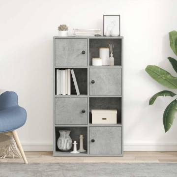 Stylish Concrete Grey Bookcase - Durable & Functional Design