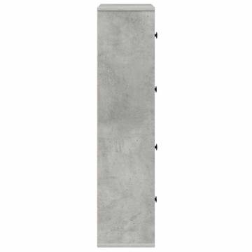 Stylish Concrete Grey Bookcase - Durable & Functional Design