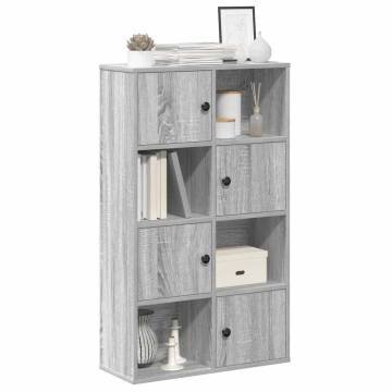 Stylish Grey Sonoma Bookcase | 60x24x101.5 cm - Durable Design