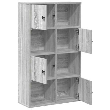 Stylish Grey Sonoma Bookcase | 60x24x101.5 cm - Durable Design