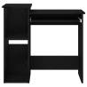 Practical Black Desk with Shelves - 84x40x78 cm