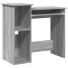 Grey Sonoma Desk with Shelves - Engineered Wood 84x40x78 cm