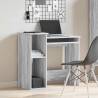 Grey Sonoma Desk with Shelves - Engineered Wood 84x40x78 cm