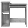 Grey Sonoma Desk with Shelves - Engineered Wood 84x40x78 cm