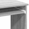 Grey Sonoma Desk with Shelves - Engineered Wood 84x40x78 cm