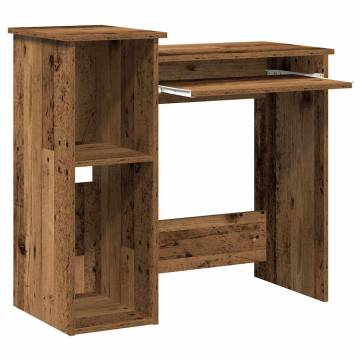 Old Wood Desk with Shelves - Durable & Stylish | HipoMarket