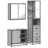 3 Piece Bathroom Furniture Set - Grey Sonoma Wood