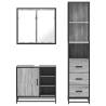 3 Piece Bathroom Furniture Set - Grey Sonoma Wood