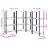 4-Layer Storage Shelves - Anthracite Steel & Wood | HipoMarket