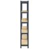 5-Layer Storage Shelves - 2 pcs Anthracite Steel & Wood