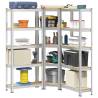  3 Piece 5-Layer Shelves Set Silver Steel&Engineered Wood Colour silver Size 75 x 30 x 168 cm Quantity in Package 3 Amount 1 