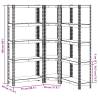 3 Piece 5-Layer Shelves Set - Steel & Engineered Wood Storage