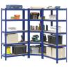  3 Piece 5-Layer Shelves Set Blue Steel&Engineered Wood Colour blue Size 90 x 40 x 180 cm Quantity in Package 3 Amount 1 