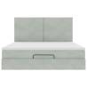 Light Grey Ottoman Bed with Mattresses 180x200cm - Stylish Comfort