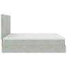 Light Grey Ottoman Bed with Mattresses 180x200cm - Stylish Comfort