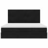 Ottoman Bed with Mattresses Black 180x200cm Velvet | HipoMarket