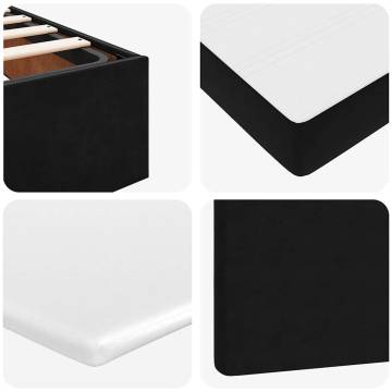 Ottoman Bed with Mattresses Black 180x200cm Velvet | HipoMarket