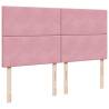 Elegant Pink Ottoman Bed with Mattresses - 180x200cm Velvet