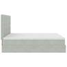 Ottoman Bed with Mattresses Light Grey 160x200cm Velvet