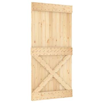 Solid Pine Sliding Door with Hardware Set | 100x210 cm