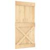 Solid Pine Sliding Door with Hardware Set | 100x210 cm