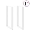 Coffee Table Legs U-Shaped | White Steel | 60x(100-101) cm