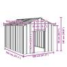 Durable Galvanised Steel Dog House with Roof - 113x153x101 cm