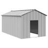  Dog House with Roof 114x202x101 cm Galvanised Steel Colour grey Size 114 x 202 x 101 cm 