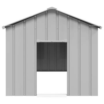 Durable Dog House with Roof - Galvanized Steel 114x202cm