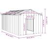 Durable Dog House with Roof - Galvanized Steel 114x202cm