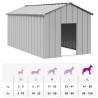 Durable Dog House with Roof - Galvanized Steel 114x202cm