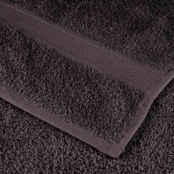 12 Piece Anthracite Towel Set - 100% Cotton, 360 gsm