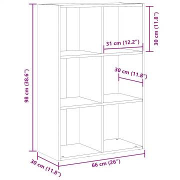 Book Cabinet Sideboard Old Wood - 66x30x98 cm | HipoMarket