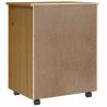 Rolling Cabinet with Drawers - MOSS Honey Brown Pine