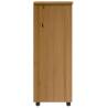 MOSS Rolling Cabinet with Drawers - Honey Brown Solid Wood