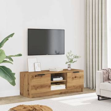 Stylish Artisan Oak TV Cabinet - Durable & Spacious Storage