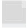 Kalmar High Gloss White Dishwasher Panel - 60x1.5x67 cm