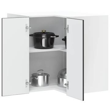 Lucca Black Kitchen Wall Corner Cabinet - Stylish Storage