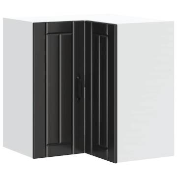 Lucca Black Kitchen Wall Corner Cabinet - Stylish Storage