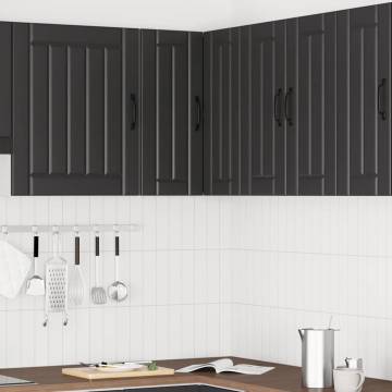 Lucca Black Kitchen Wall Corner Cabinet - Stylish Storage