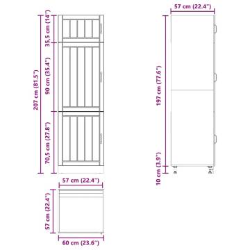 Lucca Smoked Oak Kitchen Cupboard - Durable & Stylish Storage