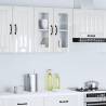 Lucca High Gloss White Kitchen Wall Cabinet with Glass Door