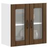  Kitchen Wall Cabinet with Glass Door Lucca Brown Oak Engineered Wood Colour brown oak Quantity in Package 1 Model wall glass cabinet 60 cm Number of 