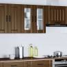 Lucca Brown Oak Kitchen Wall Cabinet with Glass Door