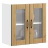  Kitchen Wall Cabinet with Glass Door Lucca Artisan Oak Engineered Wood Colour artisan oak Quantity in Package 1 Model 1x wall glass cabinet (2 doors) 60 cm Number of 