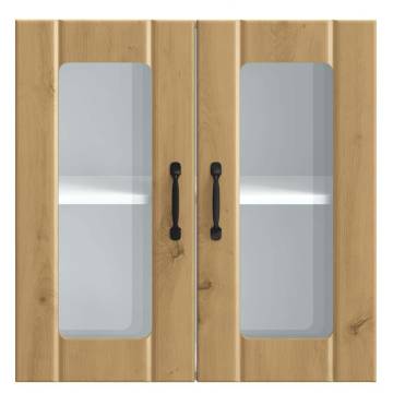 Kitchen Wall Cabinet with Glass Door - Artisan Oak | Hipo Market