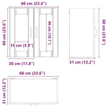 Kitchen Wall Cabinet with Glass Door - Artisan Oak | Hipo Market